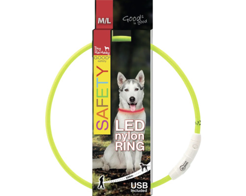 LED nylonový kruh pre psy s USB pripojením