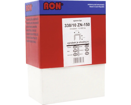RON Sponky, typ 338/10 ZN-150, balenie 10800 kusov