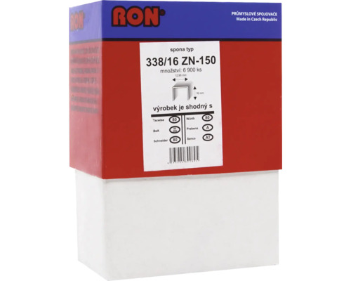 Logo RON, spony typ 338/16 ZN-150, 6900 kusov
