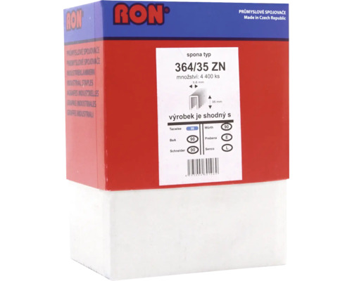 Logo RON. Balenie sponiek typ 364/35 ZN, 4400 kusov