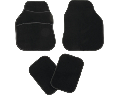Autokoberce set 4 ks Sada štyroch čiernych autokobercov