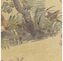 Detailný pohľad na textíliu so vzorom stromov a rastlín