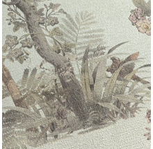 Detail tapety so vzorom stromov a rastlín