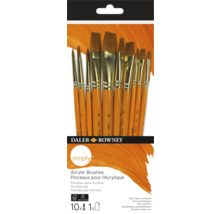 Sada akrylových štetcov Daler Rowney Simply, 10 kusov