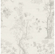 Tapeta s kvetinovým vzorom a motívmi vtákov