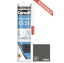 Ceresit Flexsilicone CS 25 sanitárny a obkladový silikón, farba Carbon