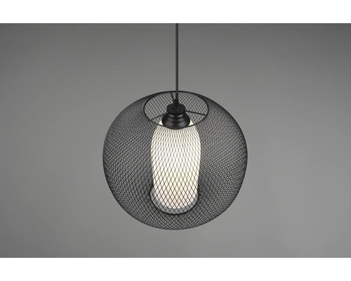 Závesné svietidlo s guľovitým tienidlom z drôteného pletiva