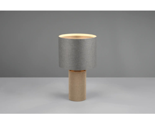 Stolná lampa s valcovým tienidlom a ryhovanou základňou