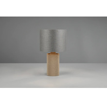Stolná lampa s tienidlom a drevenou základňou