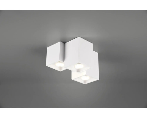 Štvorcové stropné svietidlo s tromi svetelnými zdrojmi
