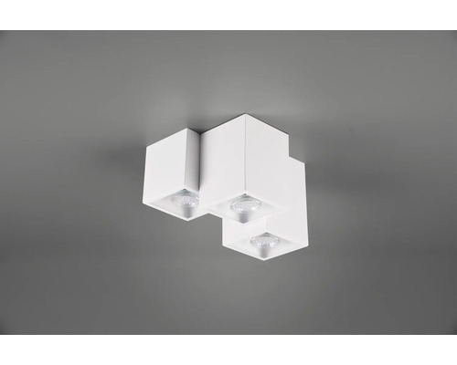 Stropné svietidlo s tromi svetelnými zdrojmi v tvare kocky