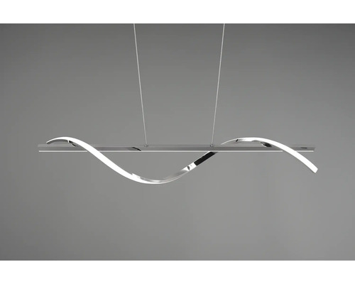 Moderné LED závesné svietidlo so zakriveným dizajnom.