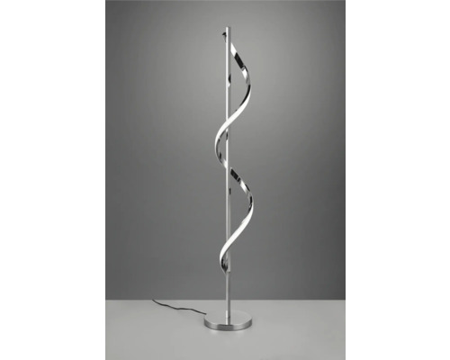 LED stojacia lampa so špirálovým dizajnom z kovu