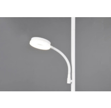 Biela stojacia lampa s okrúhlym LED svetlom