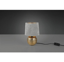 Dekoratívna stolná lampa s tienidlom a zlatavou základňou