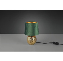 Stolná lampa so zeleným tienidlom a zlatým podstavcom