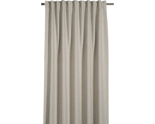 Záves z látky so závesom na riasiacej páske na záclonovej tyči