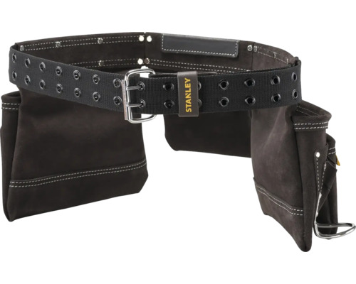Opasok na náradie s niekoľkými vreckami a logom Stanley