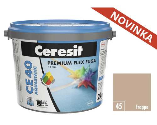 Vedro Ceresit CE 40 Aquastatic Premium Flex škárovacia hmota, farba Frappe