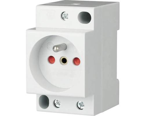 Zásuvka s ochranným kontaktom pre lištu DIN