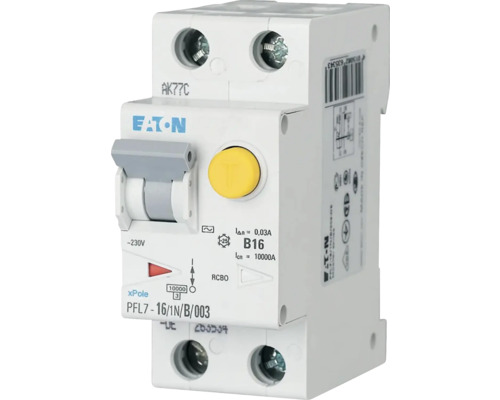 Prúdový chránič EATON kombi TYP A 1P 16A 10kA 30mA Prúdový chránič Eaton