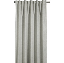 Sivý záves so skladanou páskou na tyči