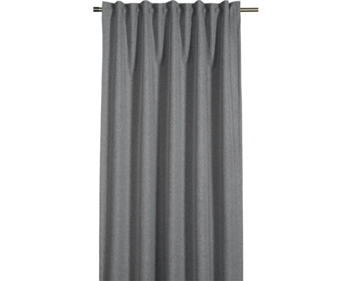 Sivý záves so skrytou páskou na závesovej tyči