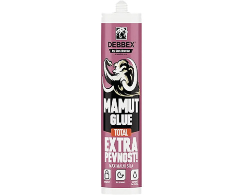 Montážne lepidlo Den Braven Mamut Glue Total biele 290 ml Kazeta lepidla Debbex Mamut