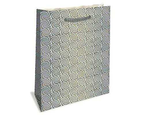 Darčeková taška so špirálovým vzorom a držadlami