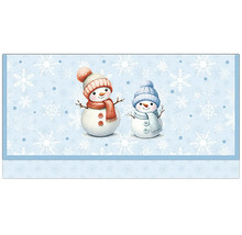 Servítka s motívom snehuliaka na zimné dekorácie