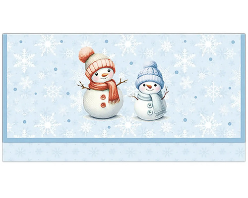 Obálka na peniaze VNC UOJ 0003 Servítka s motívom snehuliaka na zimné dekorácie