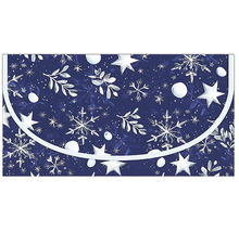 Obrus so vzorom hviezd a snehových vločiek