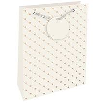 Darčeková taška s bodkovaným vzorom a príveskom