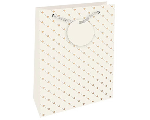 Darčeková taška s bodkovaným vzorom a príveskom