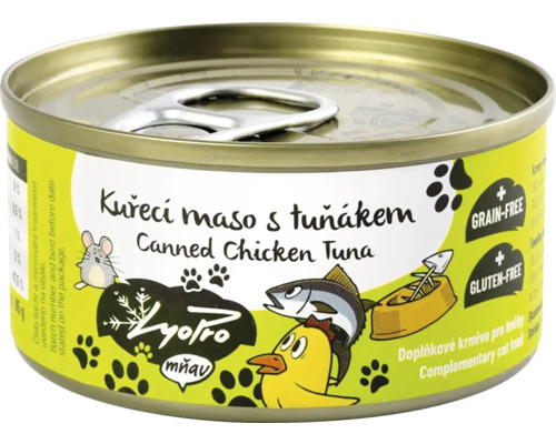 Konzerva pre mačky Lyotro s kuracím mäsom a tuniakom