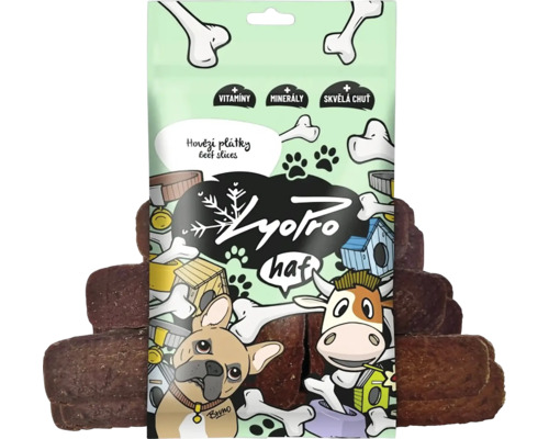 Lyotro pochúťka pre psov hovädzie plátky v balení