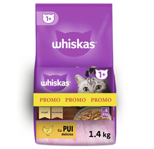 Krmivo pre mačky Whiskas s kuracím mäsom pre mačky od jedného roka, balenie 1,4 kilogramu