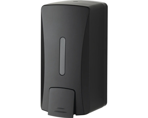 Čierny dávkovač mydla na montáž na stenu