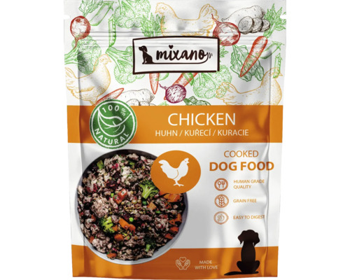 Krmivo pre psy Mixano s kuracím mäsom, 100% prírodné, bez obilia, ľahko stráviteľné a v potravinárskej kvalite