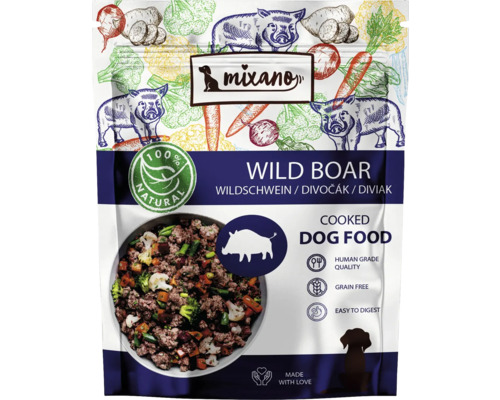 Mixano krmivo pre psov diviak, varené, bez obilnín, prírodné ingrediencie