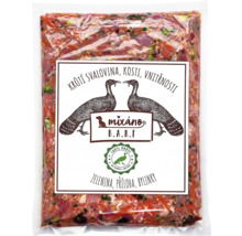 Balenie krmiva pre psy Mixano B.A.R.F s morčacím mäsom, kosťami, vnútornosťami, zeleninou, prílohami a bylinkami