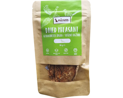 Mixano sušený bažant psí maškrti, 50 gramov
