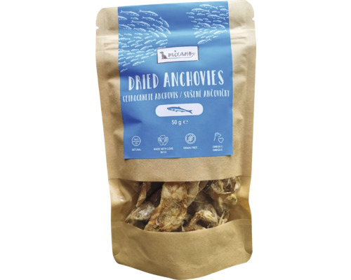 Balenie sušených ančovičiek pre psov