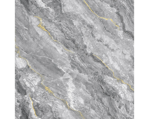 Dlažba imitácia mramoru GOLDEN 60x60 cm Sivá mramorová dlaždica so zlatým vzorom