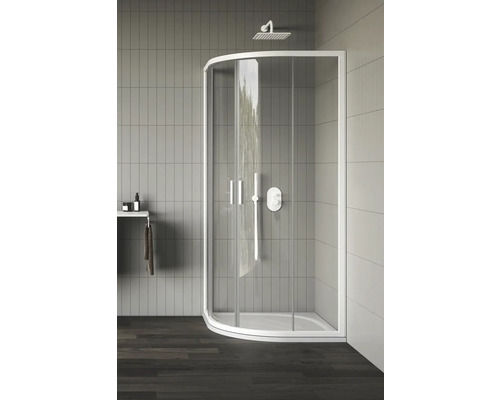 Sprchovací kút s rohovým vstupom v kúpeľni