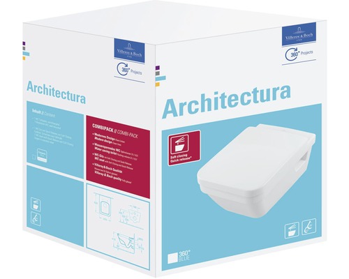 Balenie kombi balíčka Villeroy & Boch Architectura s WC a WC sedadlom