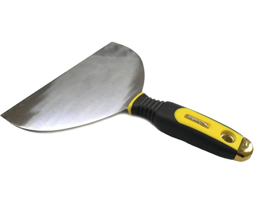 Špachtľa s oceľovou čepeľou a plastovou rukoväťou
