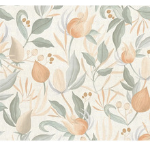 Tapeta s kvetinovým vzorom kvetov a listov