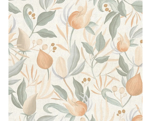 Tapeta s kvetinovým vzorom kvetov a listov