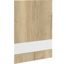 Drevená dyha s dekorom a bielym akcentom